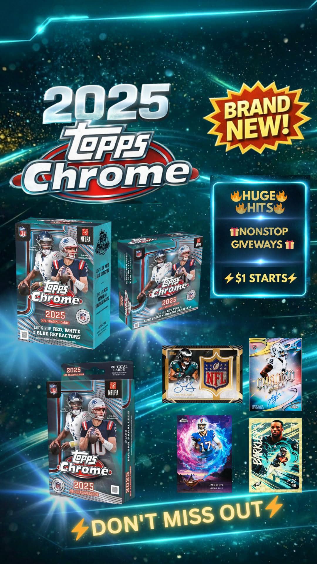 2025 Topps Chrome Football break