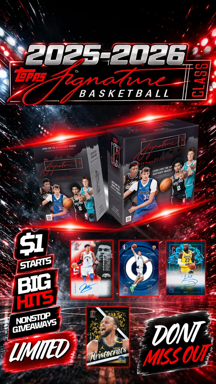 2025-26 Topps Signature Class Basketball break